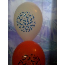 10 בלון מודפס עם בולבולים